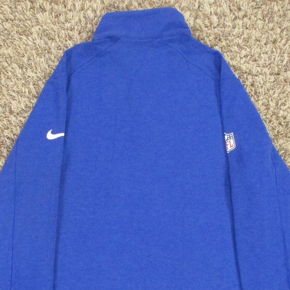 LA Rams Nike Sweatshirt Men's Small Blue White NFL 1/4 Zip Dri-Fit On Field - Picture 4 of 12